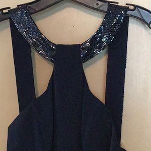 Navy floor length gown